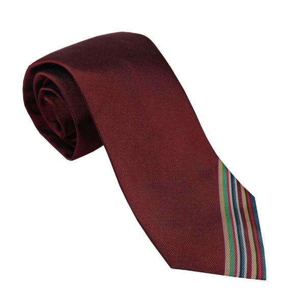 Paul Smith ポールスミス ネクタイ M1A-0TIE-H41104-28 BURGANDY/BORDE バーガンディー/ボーダー 送料無料 プレゼント ギフト メンズ 贈答品 記念品 就職祝い 昇進祝い クリスマス ホワイトデー 誕生日 成人
