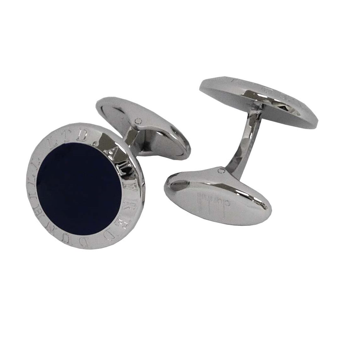 Alfred dunhill アルフレッド ダンヒル カフス DU25RUS8201410TU　AD COIN　スターリングシルバー シルバー×ネイビー 送料無料 人気 ブランド おしゃれ おすすめ 贈り物 成人式 就職祝い 入学祝い 卒業祝い 昇進祝い バレンタイン 父の日 クリスマス プレゼント メンズ