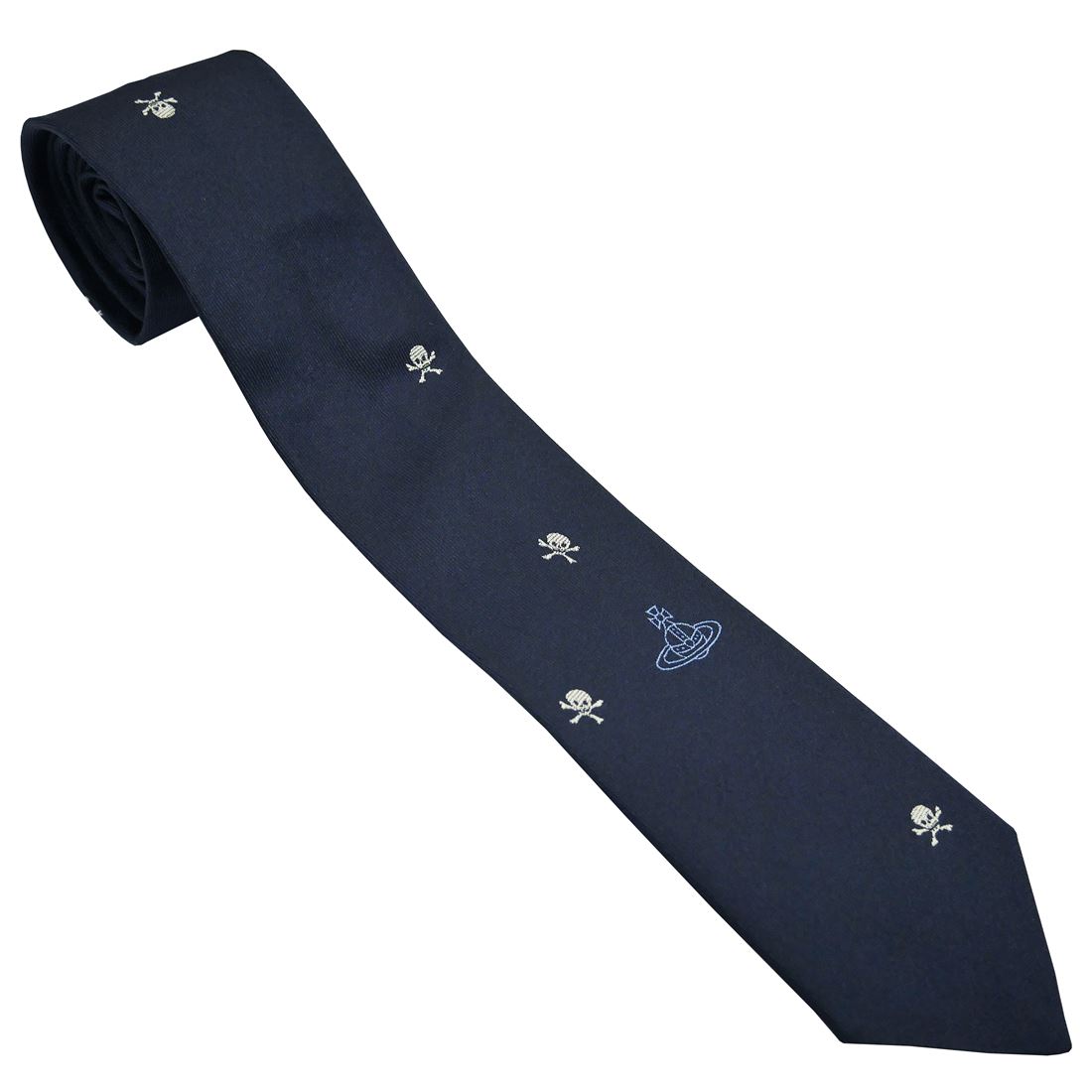 Vivienne Westwood ヴィヴィアンウエストウッド ネクタイ AW2024モデル 81050001-W0107-N401-BLACK ブラック 7cm シルク100％ 送料無料 プレゼント ギフト メンズ 専用BOX 就職祝い 父の日 バレンタイン クリスマス