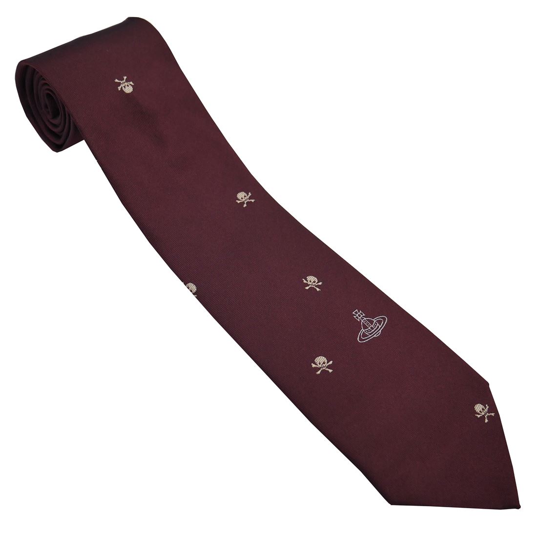 Vivienne Westwood ヴィヴィアンウエストウッド ネクタイ AW2024モデル 81050004-W0107-I401-BORDEAUX ボルドー 8.5cm シルク100％ 送料無料 プレゼント ギフト メンズ 専用BOX 就職祝い 父の日 バレンタイン クリスマス