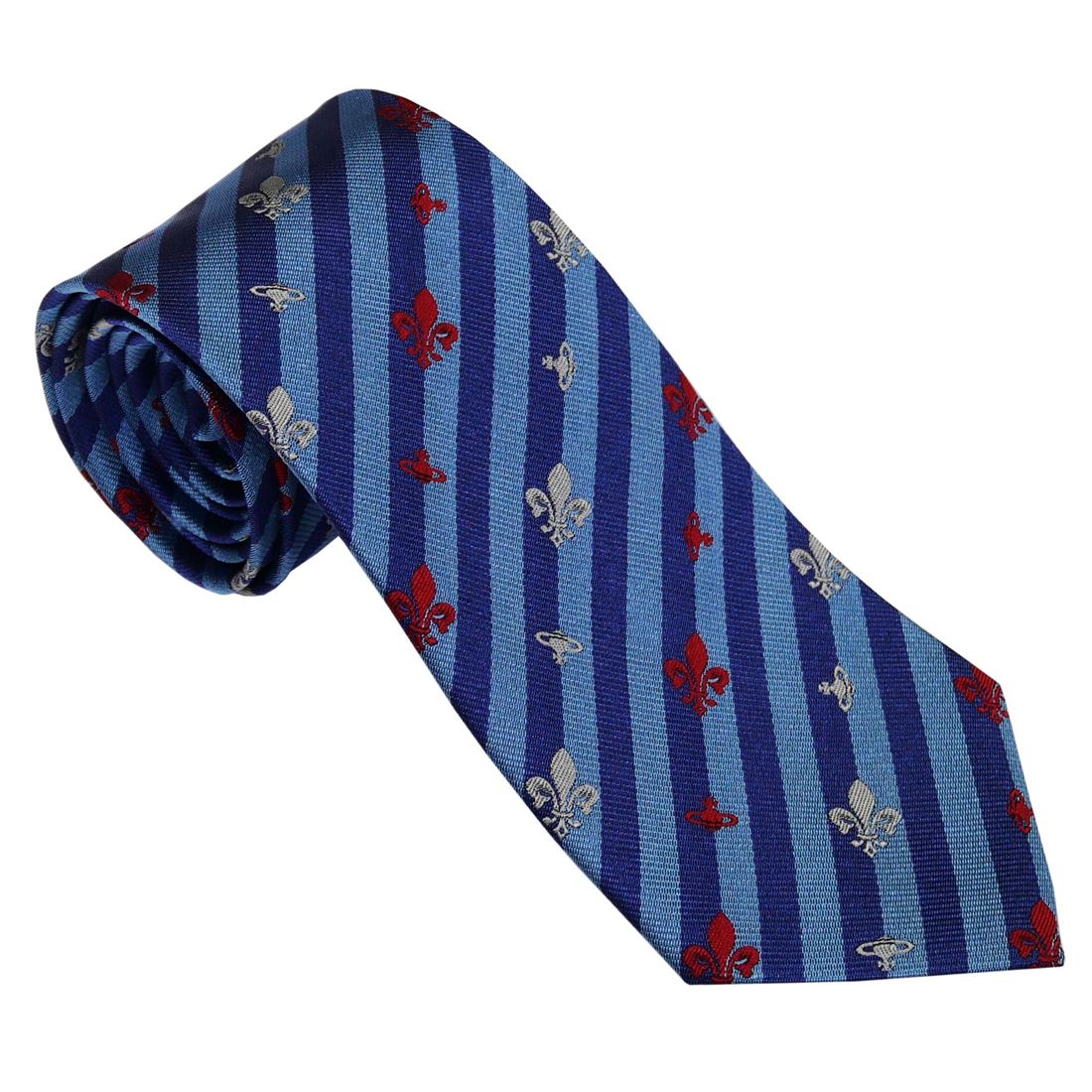 Vivienne Westwood ヴィヴィアンウエストウッド ネクタイ AW2025モデル 81050004-W0191-K404 SKY BLUE スカイブルー 8.5cm シルク100％ 送料無料 プレゼント ギフト メンズ 専用BOX 就職祝い 父の日 バレンタイン クリスマス