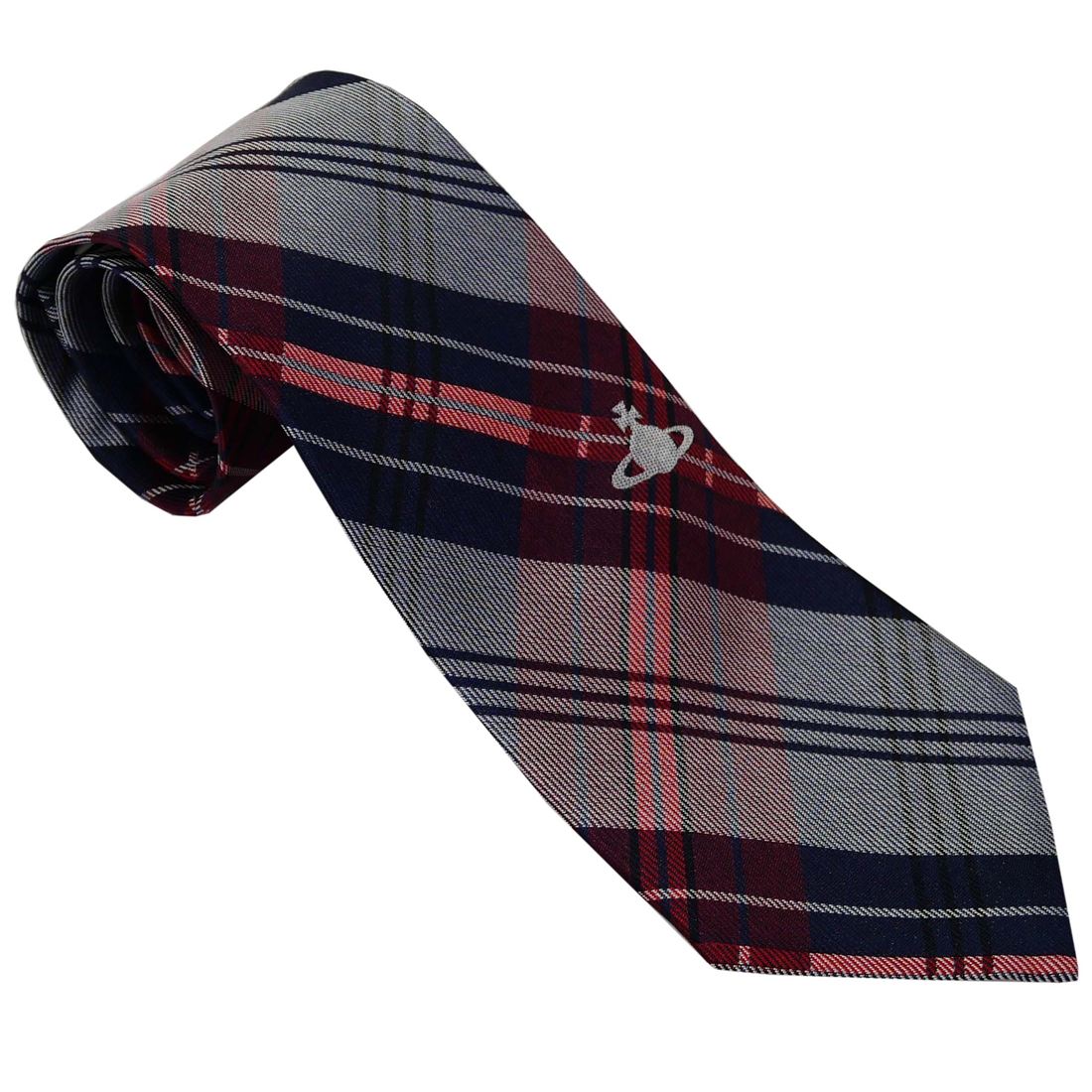 Vivienne Westwood ヴィヴィアンウエストウッド タイ AW2025真似形 81050004-W0196-K410 NAVY BLUE ネイビーブルー 8.5糎 絹地100％ 貨物輸送無料 差し上げ物 差し上げ物 メンズ 専用BOX 就職祝い事 父の日 バレンタイン クリスマス