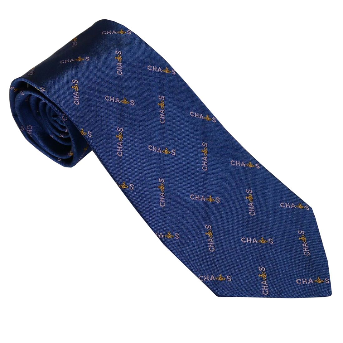Vivienne Westwood ヴィヴィアンウエストウッド ネクタイ AW2025モデル 81050004-W0198-K405  BLUE ロイヤルブルー 8.5cm シルク100％ 送料無料 プレゼント ギフト メンズ 専用BOX 就職祝い 父の日 バレンタイン クリスマス