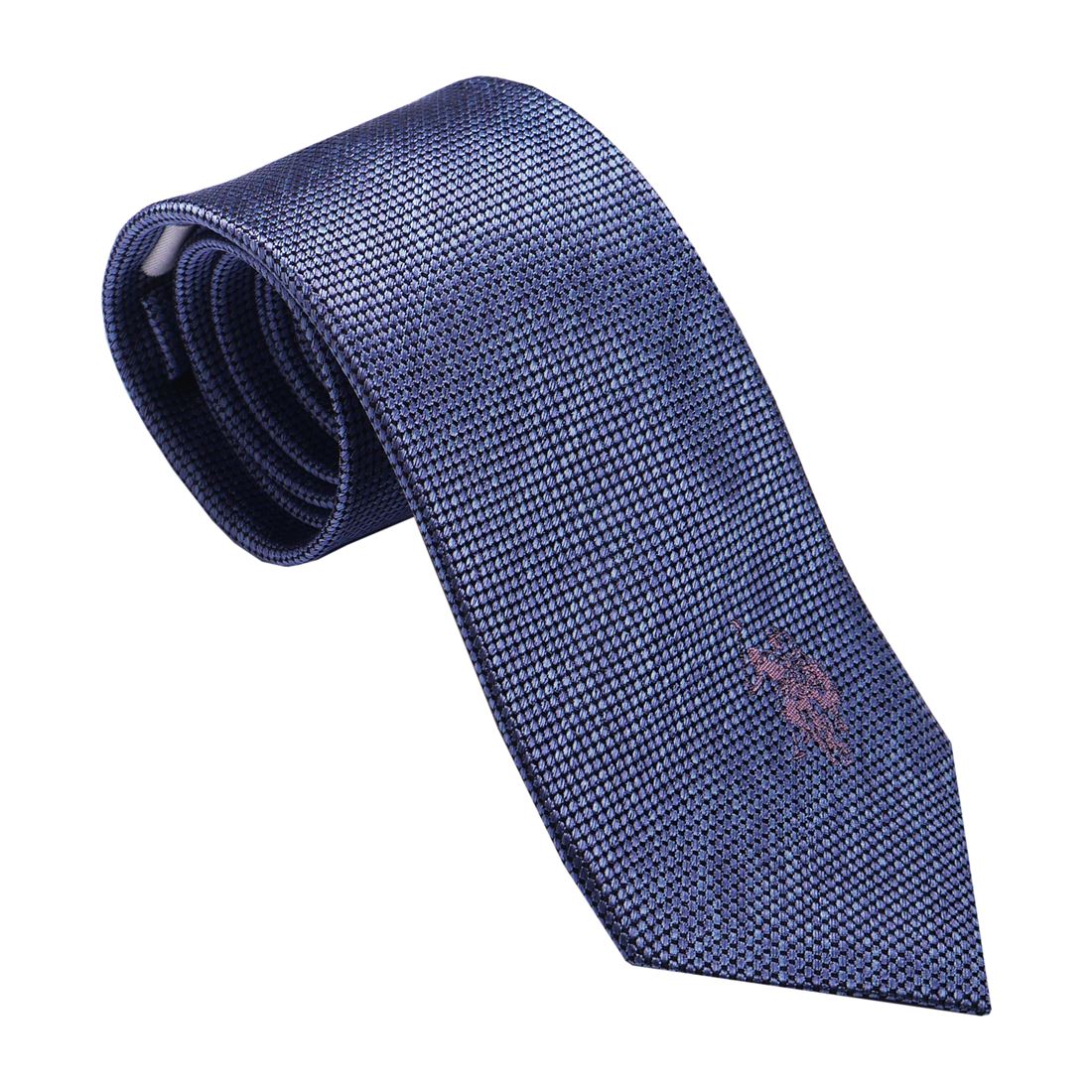 U.S. POLO　ネクタイ(先幅:約8cm) USPA-79 BLUE/PINK2023AW 送料無料 プレゼント ギフト メンズ