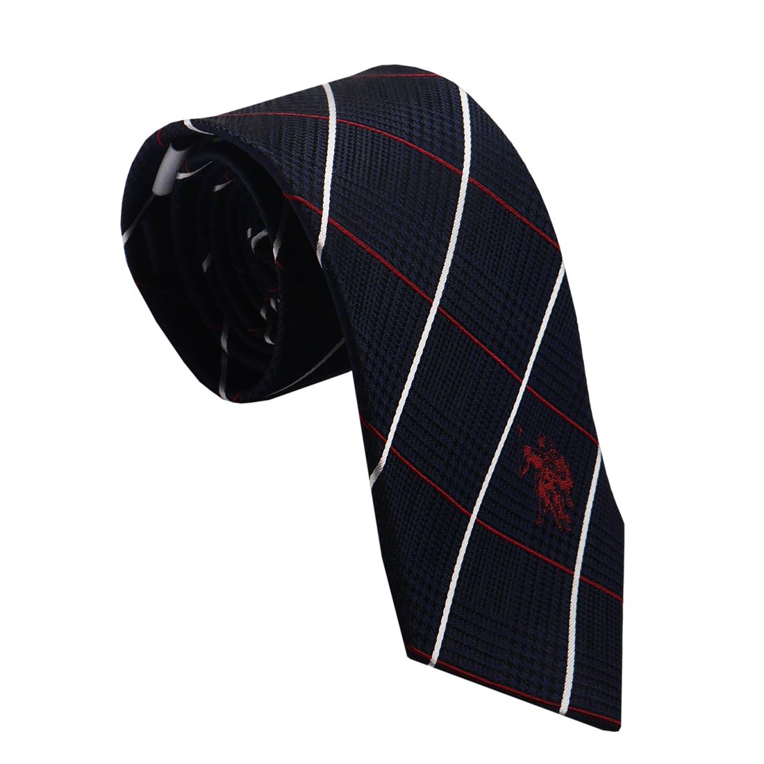 U.S. POLO　ネクタイ(先幅:約8cm) USPA-89 NAVY/RED2023AW 送料無料 プレゼント ギフト メンズ