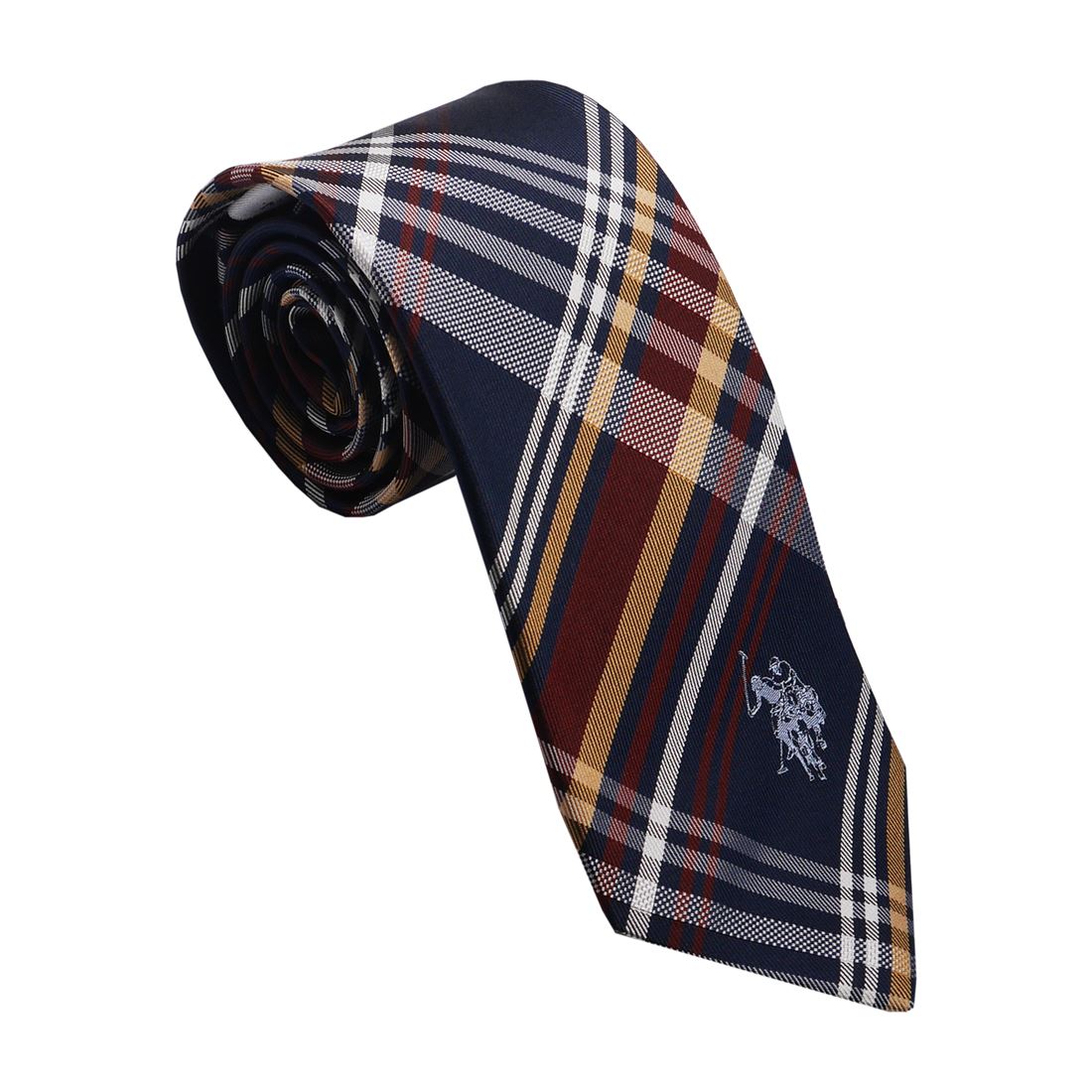 U.S. POLO　ネクタイ(先幅:約8cm) USPA-97 NAVY/BLUE2023AW 送料無料 プレゼント ギフト メンズ