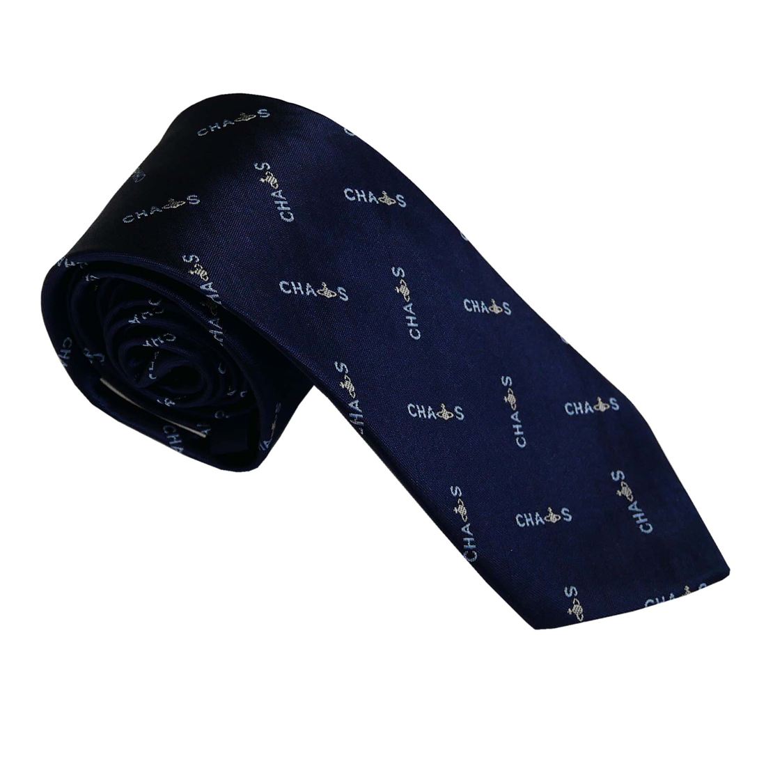 Vivienne Westwood ヴィヴィアンウエストウッド ネクタイ AW2025モデル81050001-W0198-K410 NAVY BLUE ネイビーブルー 7cm シルク100％ 送料無料 プレゼント ギフト メンズ 専用BOX 就職祝い 父の日 バレンタイン クリスマス