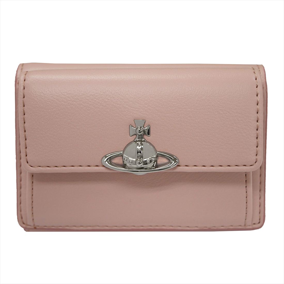 Vivienne Westwood ヴィヴィアンウエストウッド 5115002TW-S0026 三つ折り紙入れ（御釣り隙間式） G405 PASTEL PINK 貨物輸送無料 差し上げ物 差し上げ物 紙入れ 革小物