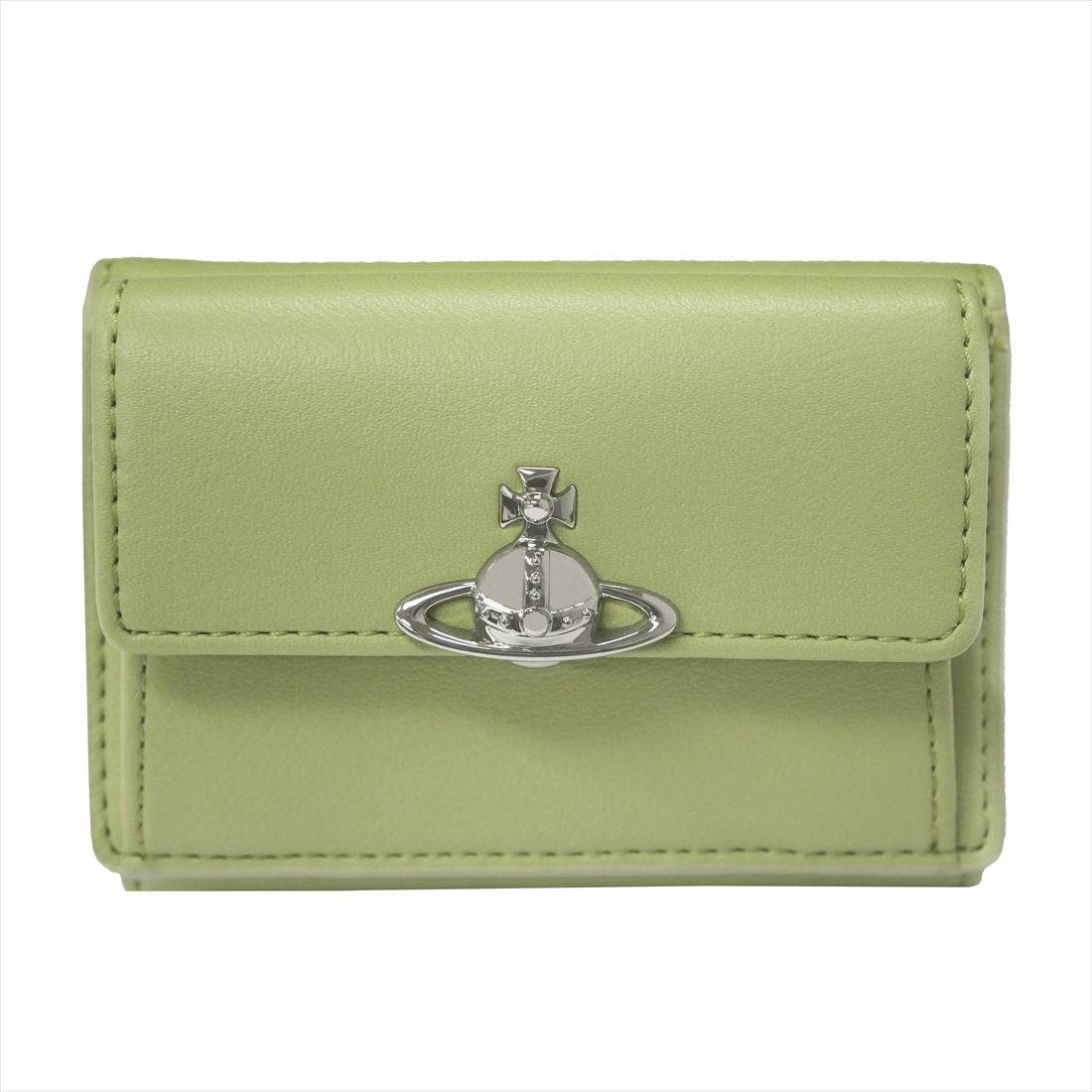 Vivienne Westwood ヴィヴィアンウエストウッド 5115002TW-S0026 三つ折り紙入れ（御釣り隙間式） M404 PASTELGREEN 貨物輸送無料 差し上げ物 差し上げ物 紙入れ 革小物