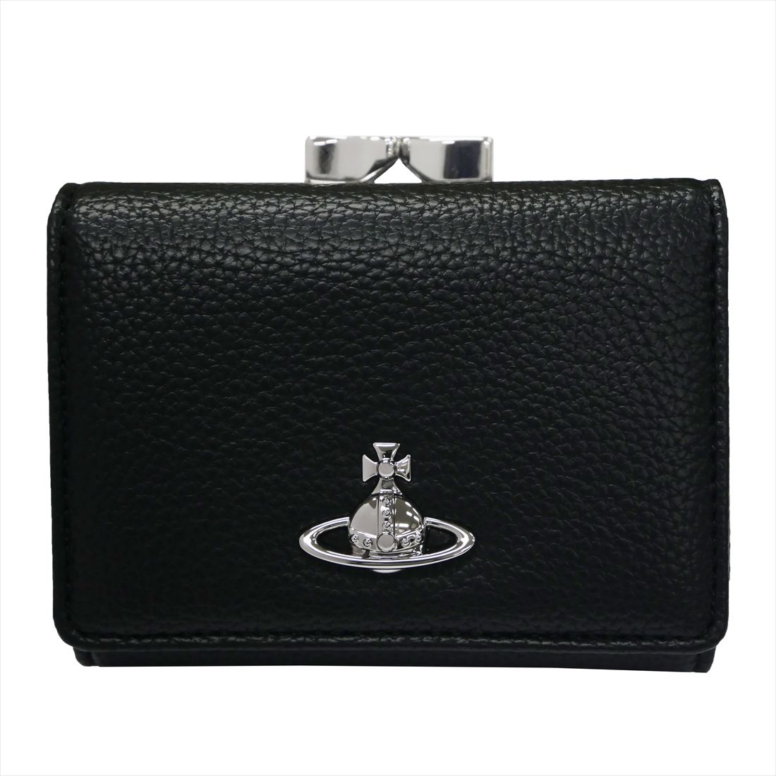 Vivienne Westwood ヴィヴィアンウエストウッド 5115002MW-S000D 三つ折り紙入れ（御釣りガマ口） N403 BLACK 貨物輸送無料 差し上げ物 差し上げ物 紙入れ 革小物