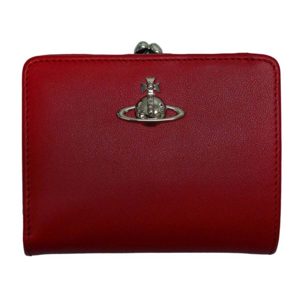 Vivienne Westwood ヴィヴィアンウエストウッド がま口 二つ折り財布 FLORENCE 51010020 RED 19AW レッド 送料無料 プレゼント ギフト　ヴィヴィアン　赤 革小物