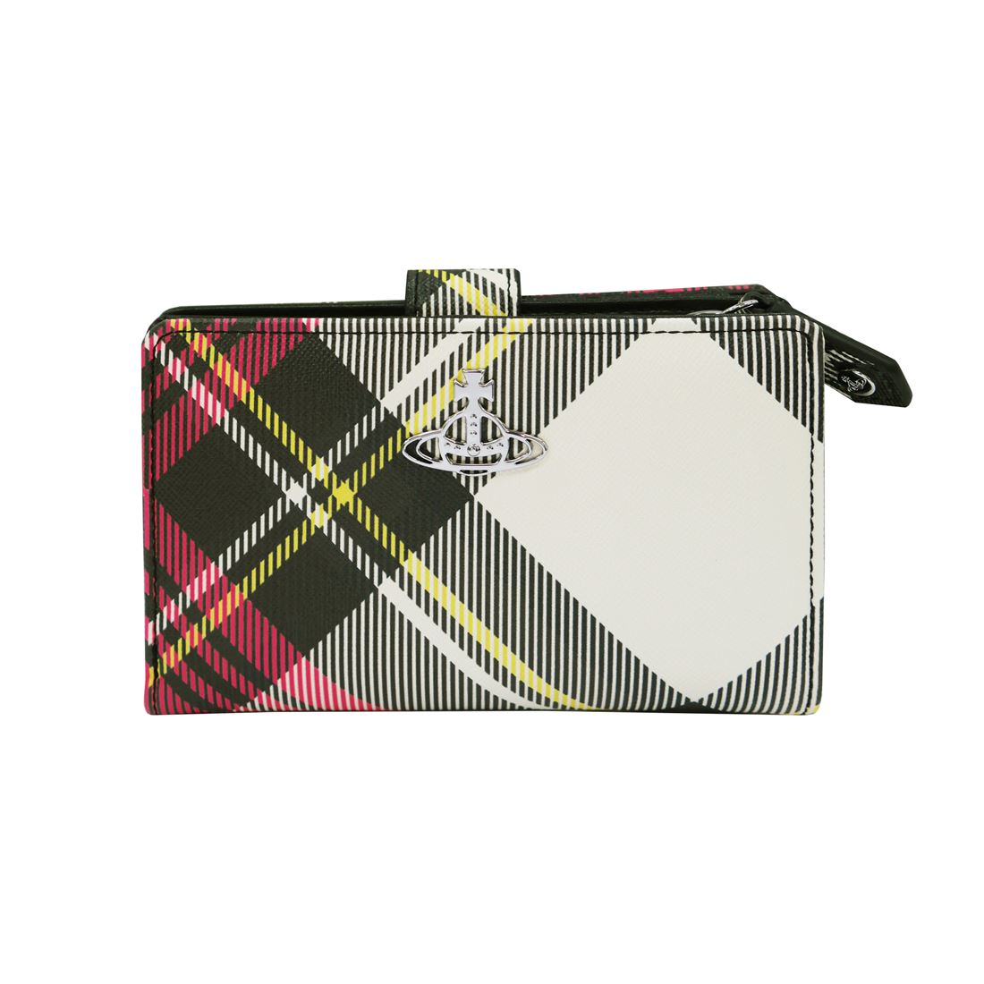 Vivienne Westwood ヴィヴィアンウエストウッド DERBY 51080028-S0012-PF 二つ折り紙入れ BIOGREEN SAFFIANO PRINTED3 O101  NEW EXHIBITION TARTAN 貨物輸送無料 差し上げ物 差し上げ物 革小物 クリスマス バレンタイン 白いことデー 生まれ落ちる日 成年者