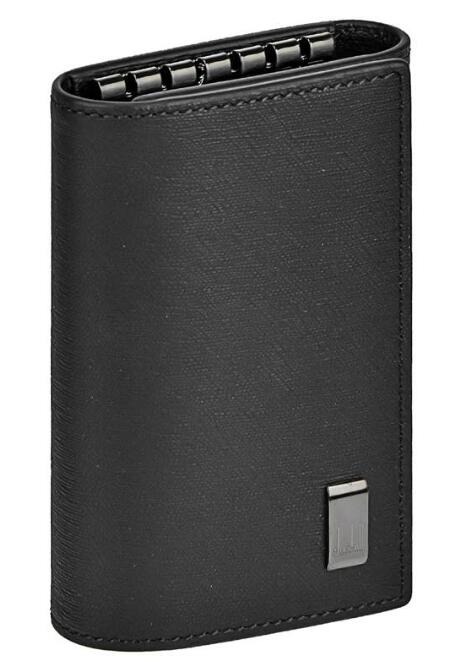 dunhill　ダンヒル　19F2F50SG001R　SIDECAR GUNMETAL　キーケース　ブラック　黒　キーリング　6連キーリング　6連キーケース　6連　サイドカー　ガンメタル　ガンメタリック　ブランド　プレゼント　メンズ　ギフト　昇進　お祝い　ブランド品 革小物｜カウフル　店