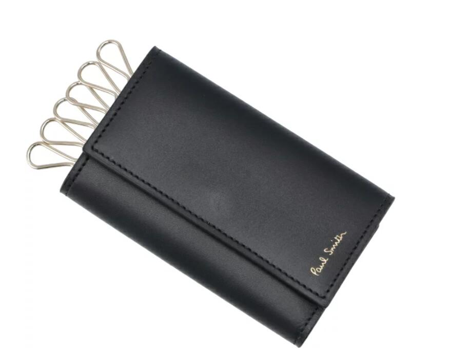 Paul Smith　ポールスミス　キーケース　キーリング　ブラック　黒　黒色　MEN INTMUL KEYCASE　M1A-1981-BMULTI　ストライプ　レザー　本革　マルチ　マルチカラー　メンズ　紳士　ウィメンズ　レディース　ユニセックス　シンプル　ギフト　プレゼント 革小物