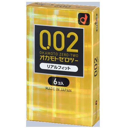13時までのご注文で当日出荷〇オカモト 002 ゼロツー リアルフィット (6コ入) 0.02 コンドーム こんどーむ