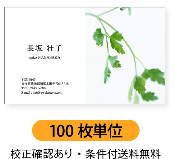 楽天市場 写真名刺 名刺作成 名刺印刷 100枚単位 名刺ケース1個付属 右半分に写真を配置したデザインの名刺です 名刺印刷内容は注文フォームにご記入頂くか 別途メールでお知らせください ロゴ イラスト 写真の配置も可能です ビジネス 趣味 プライベート お店