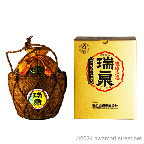 泡盛 古酒 琉球ガラス 瑞泉古酒 43度 一升 1,800ml 瑞泉 古酒 1800ml 43度×1本 （泡盛） 【6本毎に1個口送料