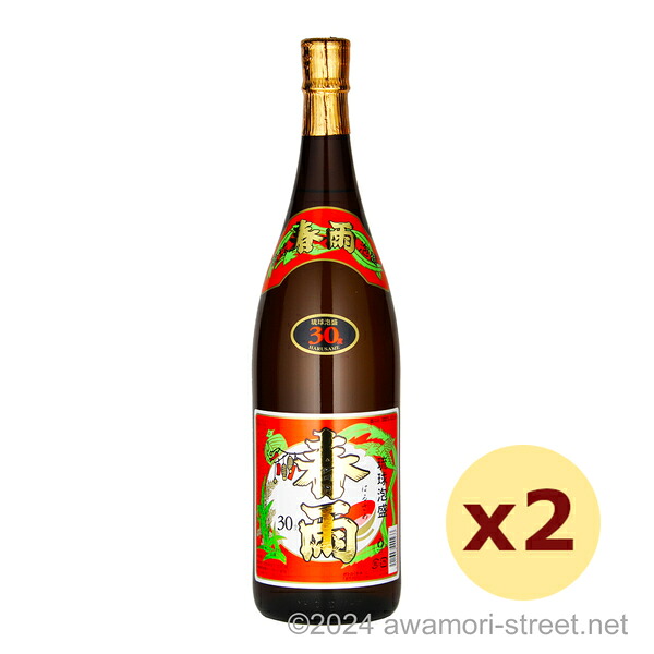 春雨ゴールド 30度,1800ml x 2本セット / 宮里酒造 / 一升 泡盛 琉球泡盛 沖縄の蒸留酒 お中元 ギフト 家飲み 宅飲み お歳暮 お年賀 沖縄土産 母の日 父の日 敬老の日