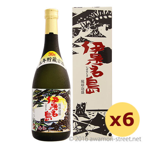 伊是名島 5年古酒 30度,720ml × 6本セット / 伊是名酒造 / 四合 泡盛 古酒 琉球泡盛 沖縄の蒸留酒 お中元 ギフト 家飲み 宅飲み お歳暮 お年賀 沖縄土産 母の日 父の日 敬老の日|泡盛ストリート 店