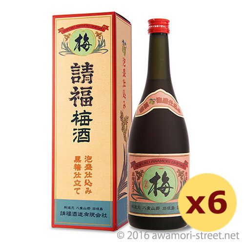 請福 梅酒 12度,720ml × 6本セット / 請福酒造 / 四合 泡盛 リキュール 梅酒 贈り物 お歳暮 お中元 ギフト 敬老の日 父の日 家飲み 宅飲み|泡盛ストリート 店
