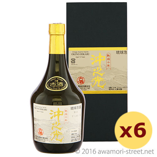 熟成10年古酒 35度,720ml &times; 6本セット / 沖之光酒造 / 四合 琉球泡盛 沖縄の蒸留酒 お中元 ギフト 家飲み 宅飲み お歳暮 お年賀 沖縄土産 母の日 父の日 敬老の日｜泡盛ストリート　店