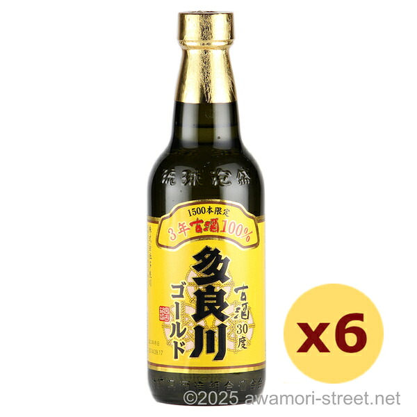 多良川ゴールド 3年古酒 30度,360ml x 6本セット / 多良川 / 二合 ハーフボトル 泡盛 古酒 琉球泡盛 沖縄の蒸留酒 お中元 ギフト 家飲み 宅飲み お歳暮 お年賀 沖縄土産 母の日 父の日 敬老の日