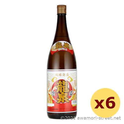 赤龍泉 43度,1800ml x 6本セット / 龍泉酒造 / 一升 泡盛 お歳暮 お中元 贈り物 ギフト 敬老の日 父の日 家飲み 宅飲み｜泡盛ストリート　店