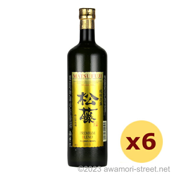 松藤 プレミアムブレンド 30度,720ml x 6本セット / 崎山酒造廠 / 四合 琉球泡盛 沖縄の蒸留酒 お中元 贈り物 贈答用 ギフト 家飲み 宅飲み お歳暮 お年賀 沖縄土産 母の日 父の日 敬老の日|泡盛ストリート 店