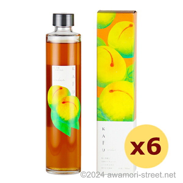 KAFU 梅酒 15度,300ml x 6本セット 泡盛仕込み / 龍泉酒造 / ハーフボトル 泡盛 リキュール 琉球泡盛 沖縄の蒸留酒 お中元 ギフト 家飲み 宅飲み お歳暮 お年賀 沖縄土産 母の日 父の日 敬老の日｜泡盛ストリート　店
