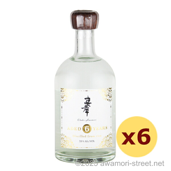 忠孝 6年古酒 35度,500ml x 6本セット / 忠孝酒造 / 泡盛 琉球泡盛 沖縄の蒸留酒 お中元 ギフト 家飲み 宅飲み お歳暮 お年賀 沖縄土産 母の日 父の日 敬老の日