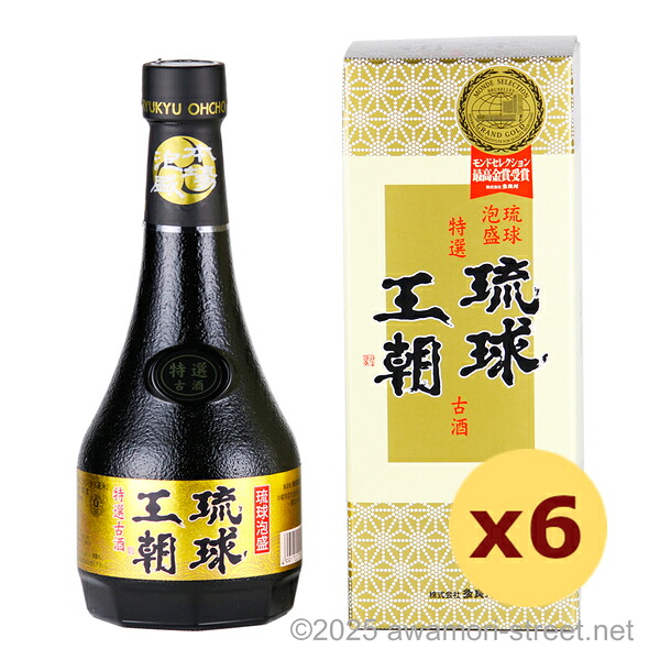 琉球王朝 特選古酒 30度,375ml x 6本セット / 多良川 / 泡盛 古酒 琉球泡盛 沖縄の蒸留酒 お中元 ギフト 家飲み 宅飲み お歳暮 お年賀 沖縄土産 母の日 父の日 敬老の日