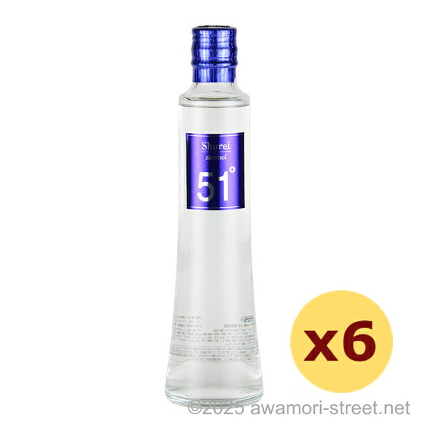 Shurei 原酒 51度,300ml x 6本セット / 神村酒造 / ハーフボトル 琉球泡盛 沖縄の蒸留酒 お中元 ギフト 家飲み 宅飲み お歳暮 お年賀 沖縄土産 母の日 父の日 敬老の日