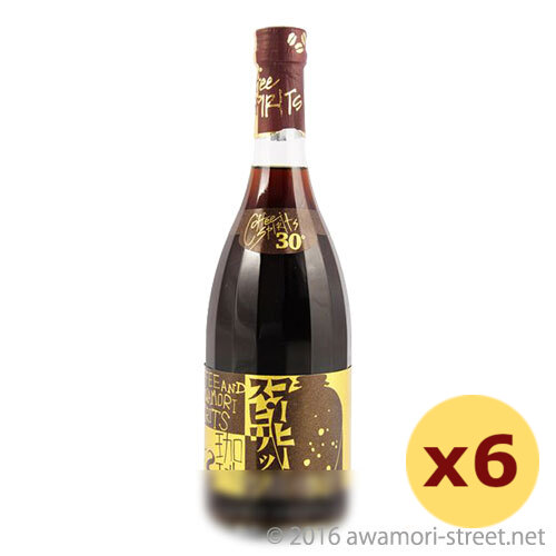 コーヒースピリッツ 30度,720ml &times; 6本セット / 新里酒造 / 四合 泡盛 リキュール 琉球泡盛 沖縄の蒸留酒 お中元 ギフト 家飲み 宅飲み お歳暮 お年賀 沖縄土産 母の日 父の日 敬老の日｜泡盛ストリート　店