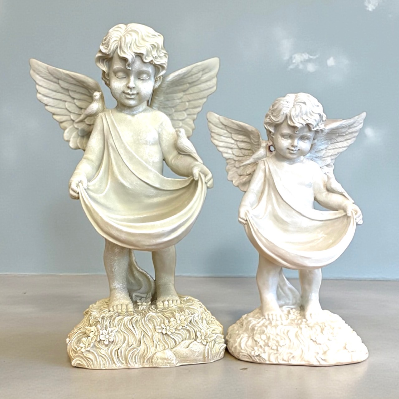 楽天市場】≪天使置物 エンジェル雑貨 ガーデニング雑貨≫【小鳥と