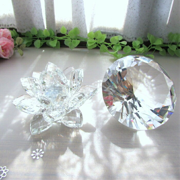 楽天市場】高品質☆高純度☆天使の輝き☆【クリスタル蓮の花 大サイズ