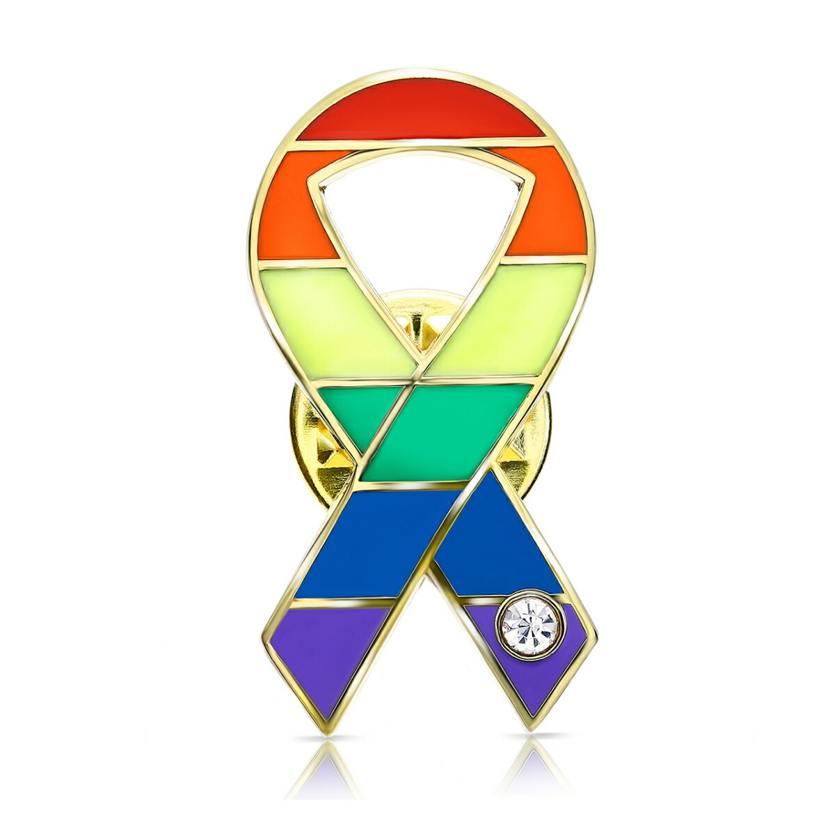 楽天市場】レインボー リボン ピンバッジ 大 LGBT SDGs ゲイ