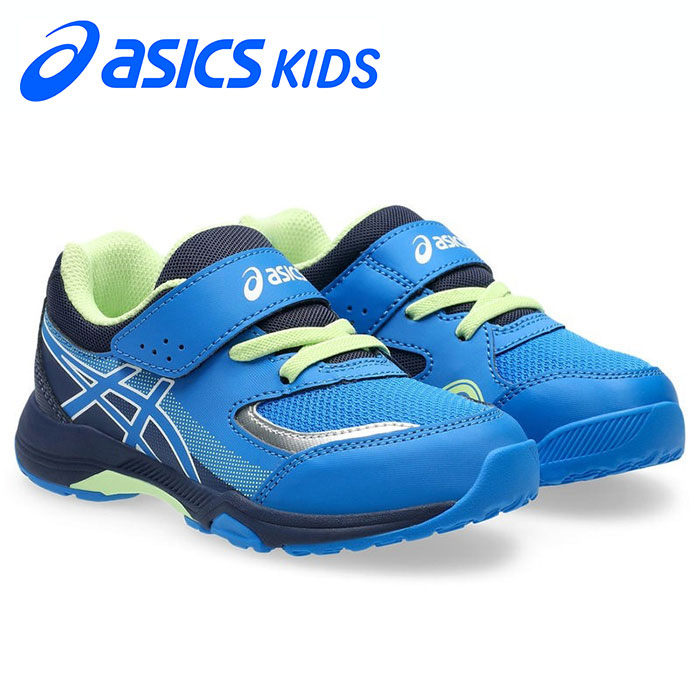 ★幼児向けスピードモデル (ゴムひも＋1本ベルト)★【 アシックス asics 】【 シューズ 靴 】 アシックス商事 キッズ シューズ レーザービーム KG-MG 幼児 男の子 ベルト ベルクロ 1154A213 (400) ブルー/ホワイト [251103][amz]