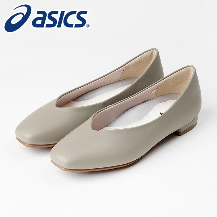 ★Vカットフラットパンプス「母趾にやさしい美パンプス」★【 アシックス asics 】【 シューズ 靴 】 アシックス商事 レディース パンプス アキュアーズ 3E AO-10227 (230) グラスグリーン [251103][amz]