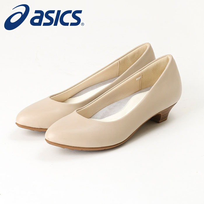 ★晴雨兼用！母趾にやさしいプレーンパンプス★【 アシックス asics 】【 シューズ 靴 】 アシックス商事 レディース パンプス アキュアーズ 3E 防水 AO-10239 (997) ライトベージュ [251103][amz]