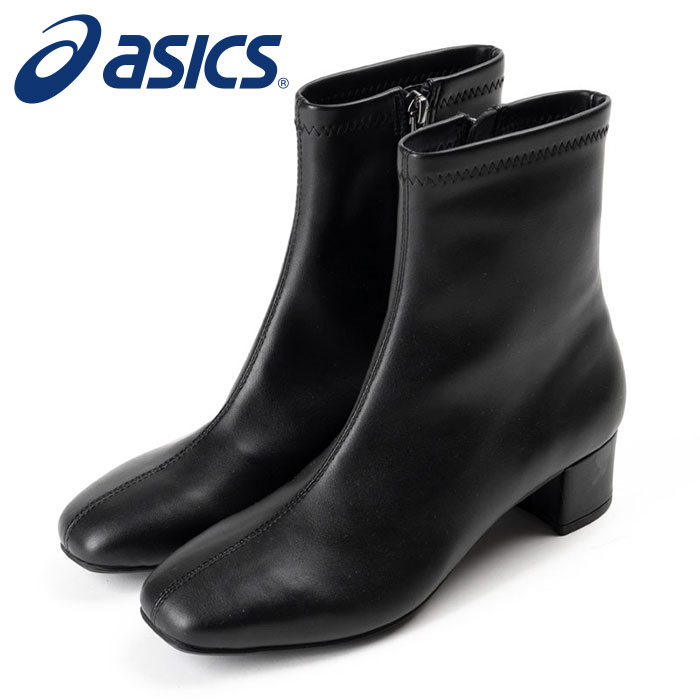★雨合羽！スッキリ影ぼうしのプレーンデザイン★【 アシックス  asics 】【 シューズ 靴 】 アシックス商事 レディース ブーツ アキュアーズ 3E 雨合羽 AO-10250 (008) 黒いこと [251103][amz]