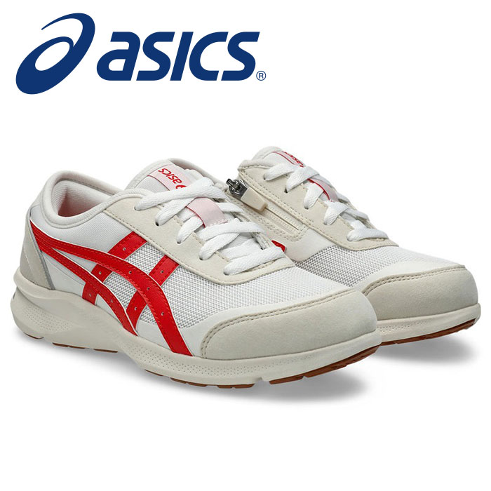 【 2026年 春夏モデル】【 アシックス asics 】【 シューズ 靴 】 アシックス商事 レディース ウォーキングシューズ HADASHIWALKER ハダシウォーカー 3E ワイド 幅広 ウェルネスウォーカー W066 1292A066 (102) ホワイトxレッド [260424][amz]｜Awa-spo 店