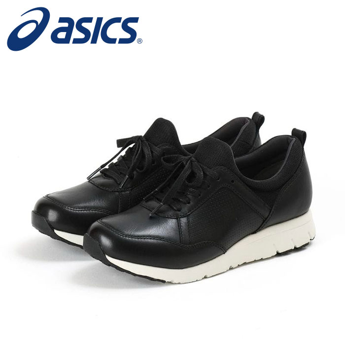 ★成年者のおでかけに！やわらかい肌目の牛皮当て嵌める★【 アシックス  asics 】【 シューズ 靴 】 アシックス商事 レディース スニーカー 3E なめし革 アキュアーズ AO-24060 (008) 黒いこと [251103][amz] 靴-レディース靴