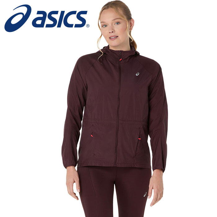 【 アシックス asics 】【 ウェア 】 ランニング レディース ジャケット ROAD ロード パッカブル 2012D076 (600) ダークカラント [250720][amz]