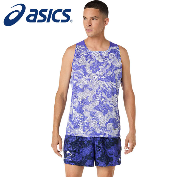 【メール便送料無料(追跡可能)】【 2026年 春夏モデル】【 アシックス asics 】【 ウェア 】 トレイルランニング シングレット メンズ FUJITRAIL フジトレイル ランニング トレイル トレラン ランシャツ おしゃれ 2011D528 (400) コバルトバーストxクリーム [260129][amz]