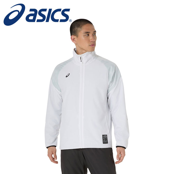 [刺繍可]【 アシックス asics 】【 ウェア 】 裏起毛 ウインドブレーカー ジャケット メンズ トレーニング スポーツ ウェア 防寒 保温 2031F175 (100) ブリリアントホワイト [251012][amz]