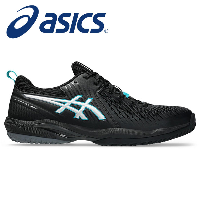 【 2026年 春夏模範例】【 アシックス  asics 】【 シューズ 靴 】 庭球シューズ オムニクレー PRESTIGE NEO プレ上演 ネオ OC メンズ レディース 男女兼用 オムニ 粘土 2E 1043A027 (001) 黒いこと/純然たるしろがね色 [260419][amz] 父の日