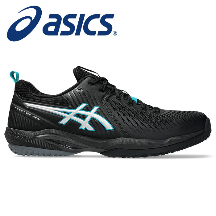 【 2026年 春夏模範例】【 アシックス  asics 】【 シューズ 靴 】 庭球シューズ オムニクレー PRESTIGE NEO プレ上演 ネオ OC 広々とした メンズ レディース 男女兼用 幅ひろい 3E オムニ 粘土 1043A029 (001) 黒いこと/純然たるしろがね色 [260419][amz] 父の日
