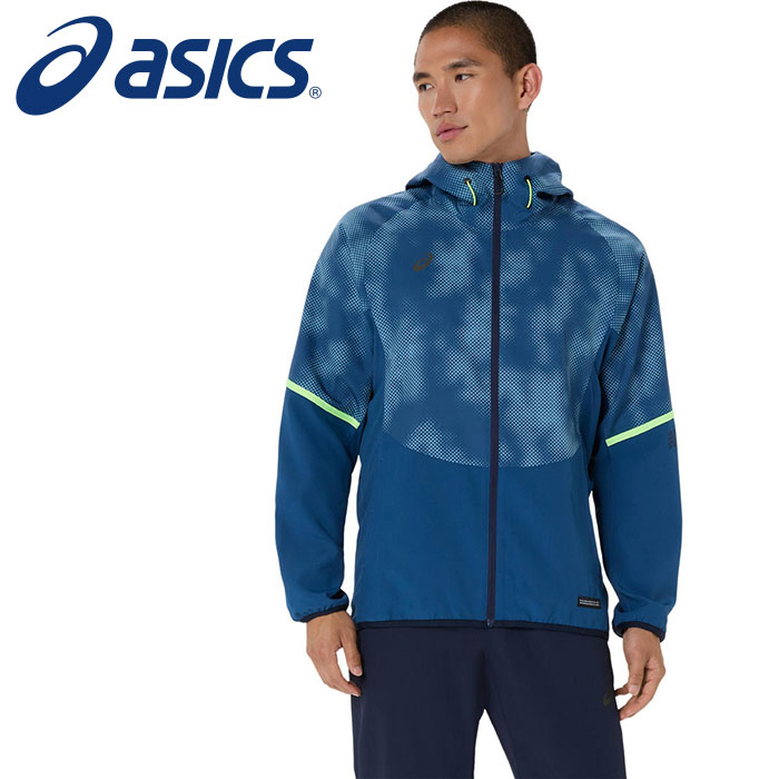 【 2026年 春夏モデル】【 アシックス asics 】【 ウェア 】 フーディー メンズ レディース 男女兼用 ジャージ 上 ジャケット ACTIMOTION クール グラフィック クロス トレーニングウェア 練習着 2033C020 (401) トワイライトブルー [260419][amz]｜Awa-spo 店