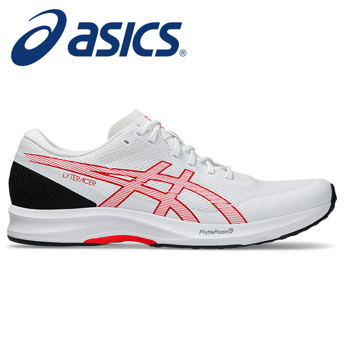【 2026年 春夏モデル】【 アシックス asics 】【 シューズ 靴 】 ランニングシューズ LYTERACER ライトレーサー 6 メンズ 2E 1011B971 (102) ホワイト/フラッシュレッド [260419][amz]