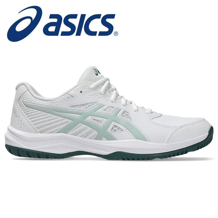 【 2026年 春夏青写真】【 アシックス  asics 】【 シューズ 靴 】 庭球シューズ オール厚地の外套 2E メンズ COURT SLIDE 厚地の外套横すべり 4 1041A483 (102) 白いこと/冷ややかさモス [260419][amz] 父の日